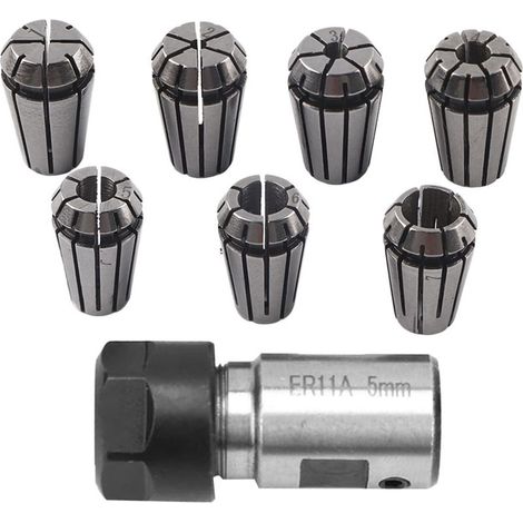 7 pièces pince ER11, tige d'extension d'arbre moteur pour machine de gravure, compatible avec pinces ER standard (1/5)