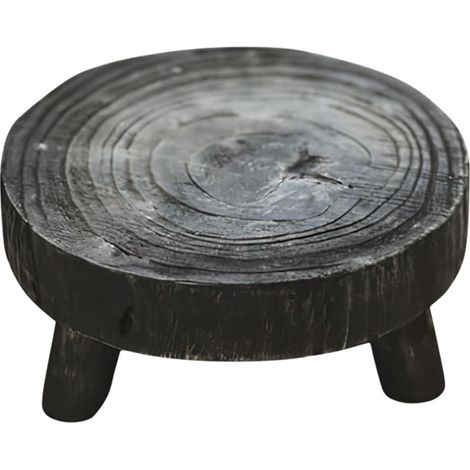 Rond en Bois Massif Naturel Taille Moyenne Style Wabi Sabi (1/5)