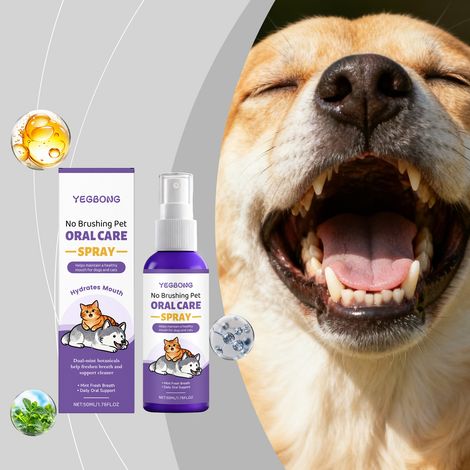 Spray dentaire pour chien : nettoie et protège la bouche en douceur, pour une haleine fraîche. Spray d'entretien quotidien – 50 ml (1/5)