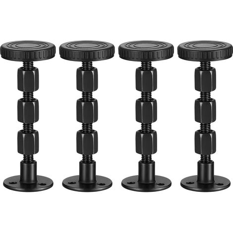 BEBUSINGOTO 4 Pcs Lit Butées et Anti-Tremblement Réglables 84-110mm, Stabilisateur de Cadre de Lit Fileté Réglable Fixation de Lit, Outil Anti-Secousse Support pour Cadre de Lit, Canapés, Tables,Murs (1/3)