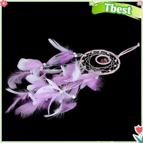 Attrape-Rêves - Cheval - Décoration Murale Suspendue - Pour Chambre À Coucher Et Intérieur - Violet - Diamètre 13,5 Cm - 1 Pièce (1/4)