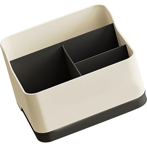Remote Control Holder, Desktop Storage Box, 4 Compartments with Anti-Slip Design, Ideal for Office Supplies and Home Organization (1/5)