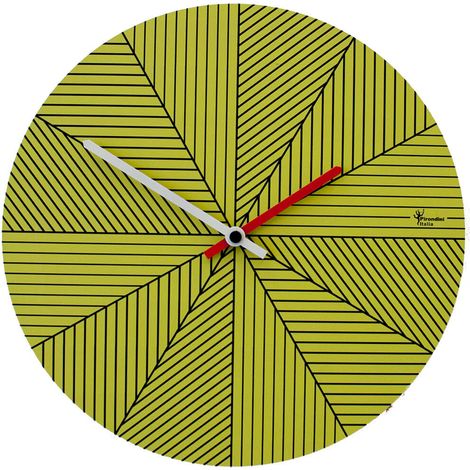 Orologio da Parete Rotondo 34Cm Pirondini Italia Cronofilla Estate Verde Chiaro