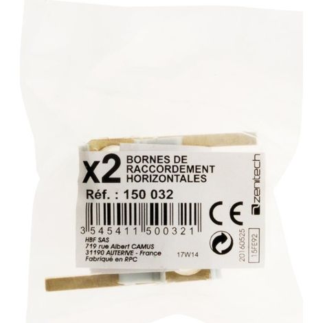 2 bornes de raccordement horizontales (1/5)