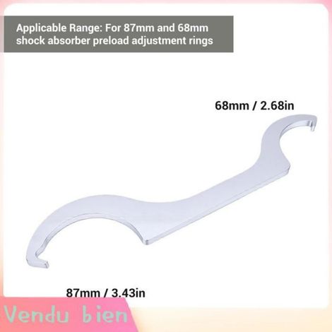 Clé À Chocs - 68 mm Et 87 mm - Pour Réglage Précharge Amortisseurs Moto Vtt Atv - 1 Pièce (1/4)