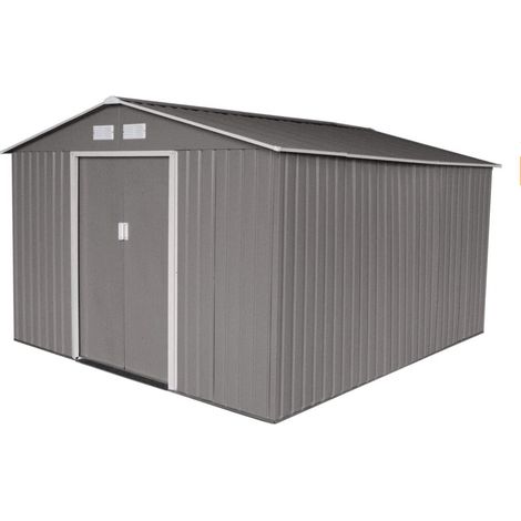 Evre XXL Garden Shed Outdoor Storage Patio With Lockable Door Strong Structure Warm Grey (1/3)