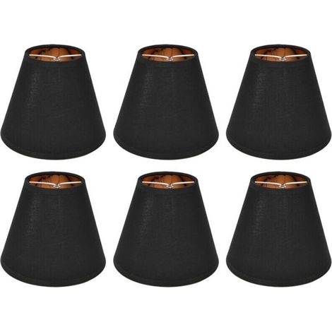 6PCS Abat-jour en tissu Clip sur abat-jour pour E14 Table Lustre Lampe de sol Lampe murale Décor de chambre