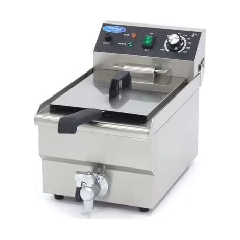 Friteuse - 10L - 1 panier - avec robinet de vidange - Maxima (1/5)