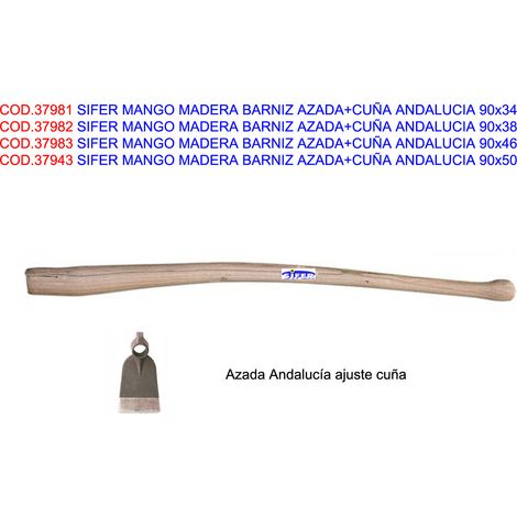 SIFER MANGO MADERA CURVO BARNIZ AZADA CUÑA ANDALUCIA 90x46