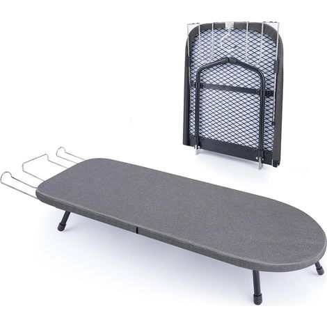 Table à repasser avec support en fer, mini planche à repasser lourde avec housse résistante à la chaleur, petite planche à repasser portable pliable pour chambres, appartements et voyages, 81 (1/5)