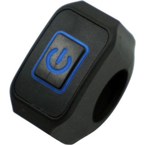 Motorrad-Lenkerschalter mit LED-Beleuchtung, Momenttaster für Elektroautos, 22 mm, blau (1/5)