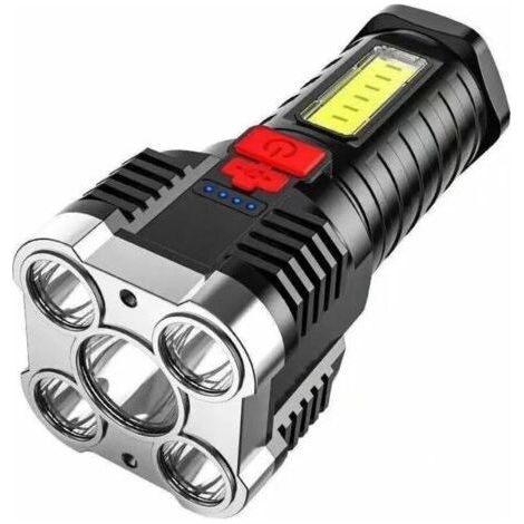 Explosion-proof Torch with 5 COB Beads, Long-Range Side Lighting, for Home and Outdoor Use, USB Charging (1/5)