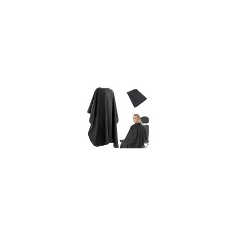 Tablier de coiffeur long et large, noir et imperméable (1/5)