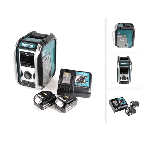 Makita DMR 115 RM Akku Baustellenradio 12V - 18V  Bluetooth DAB+ IP65 + 2x Akku 4,0 Ah + Ladegerät (1/5)