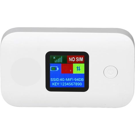 Modem WiFi 4G LTE, WiFi Portable 300 Mbps, Routeur WiFi Mobile Prenant en 4G et 3G, Point D'accès WiFi de Voyage 3000 MAh pour Téléphones Mobiles, Ordinateurs Portables, (1/5)
