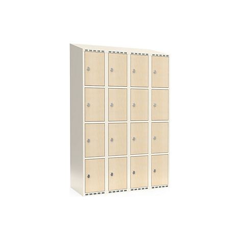 kaiserkraft  Armadietto a 4 scomparti Fydor  HPL  4 colonne 