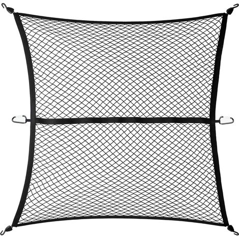 Filets pour Auto, Elastique Filet de Tension avec Crochets 1,2 x 1,2 m (1/5)