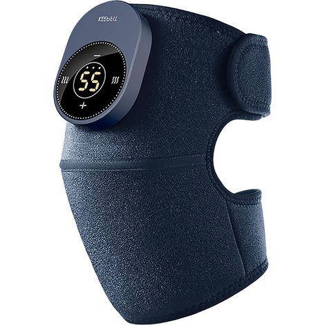 Masseur de genou sans fil avec Vibration thermique pour soulager la douleur, 3.0 [mise à jour 2025], support de genou chauffant électrique avec 3 niveaux de chauffage et 3 modes de massage, cadeau pou