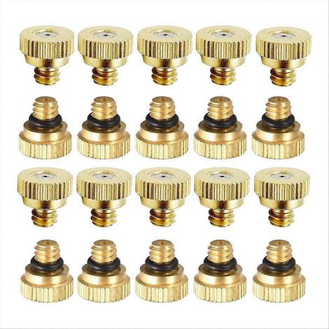 Lot de 30 laiton Misting buses Tees laiton buses pour serre Landscaping Humidification poussière contrôle Mist buse (1/5)