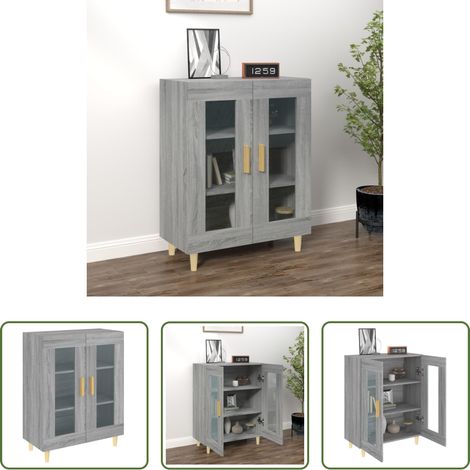 Holz Sideboard - Sideboard Grau Sonoma 69,5x34x90 cm Holzwerkstoff (1/5)