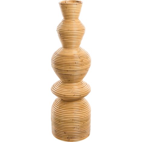 Jarrón decorativo de ratán 70 cm natural para interior y exterior estilo boho Nuoro (1/5)