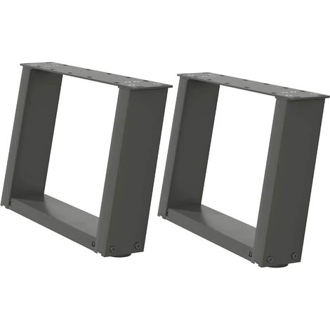 Maison Exclusive - Couchtischbeine U-Form 2 Stk. Anthrazit 40x(30