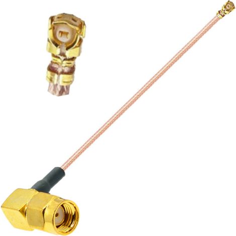 Cavo di collegamento uFL femmina SMA-RP RA RG178 da 10 cm