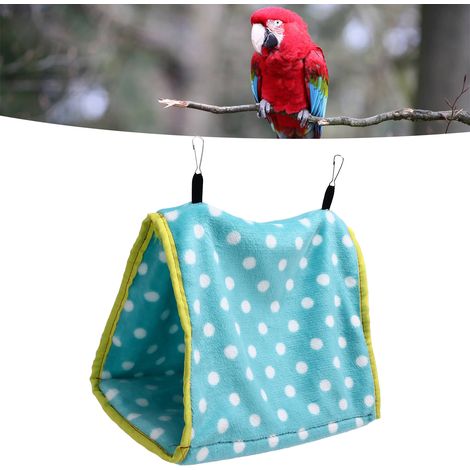 Hamac pour perroquet, nid d'oiseau pour l'hiver, nid chaud pour animal de compagnie, nid triangulaire vert (1/5)
