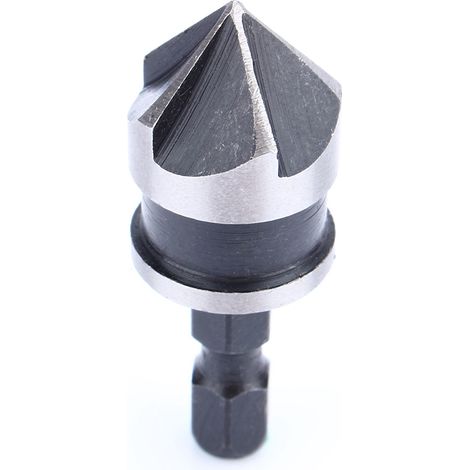 3-teiliges 1/4"-Sechskant-Senkbohrer-Set (12/16/19 mm) für Holz und Metall mit Schnellwechselbits (1/5)