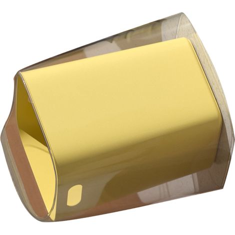 Poubelle de bureau sans couvercle, grande capacité, mini-poubelle de comptoir pour chambre ou salon, jaune (1/5)