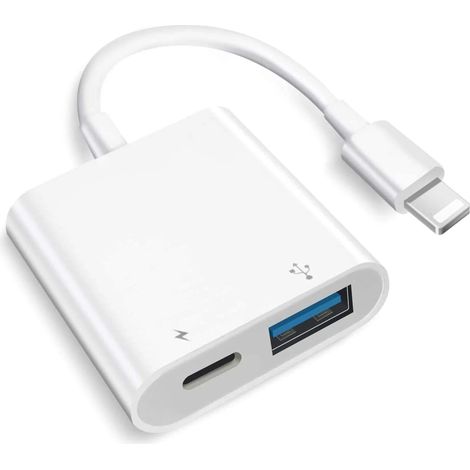Adaptateur Lightning vers USB 3.0 OTG pour iPhone, iPad et appareil photo USB avec charge rapide (1/5)