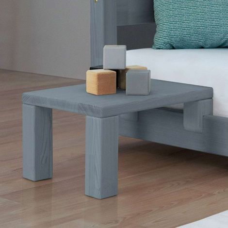 Table de chevet à fixer sur le lit - Gris - 33 x 32 x 41 cm (1/4)