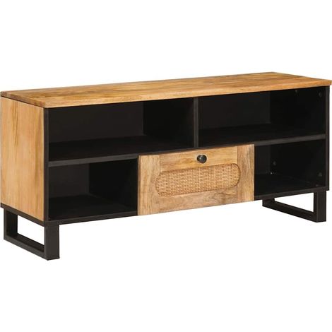 Mobile TV Marrone 100 x 33 x 46 cm Legno di mango massello vidaXL