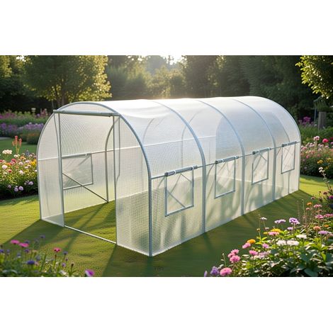 Serra da giardino awtools garden tunnel 3x4,5 m struttura acciaio (1/3)