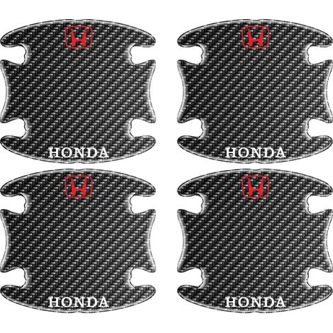 (4 pièces) Autocollants pour poignées de porte de voiture, bandes anti-collision, compatibles avec Honda Civic, Accord, CRV, Odyssey, Fit, Pilot, HRV, CRF, CBR, XRV, City, Jazz et Jade (1/4)