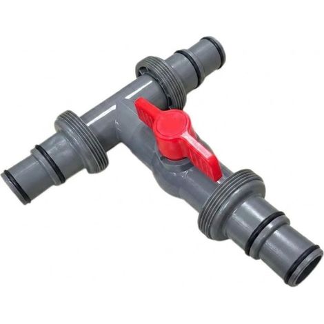 Adaptateur de tuyau de piscine de 3,8 cm avec joint en T pour pompes hors sol Intex - Connecteur PP anti-fuite - Rallonge de tuyau d'arrosage - Raccord de valve à piston fendu (1 pièce) (1/5)