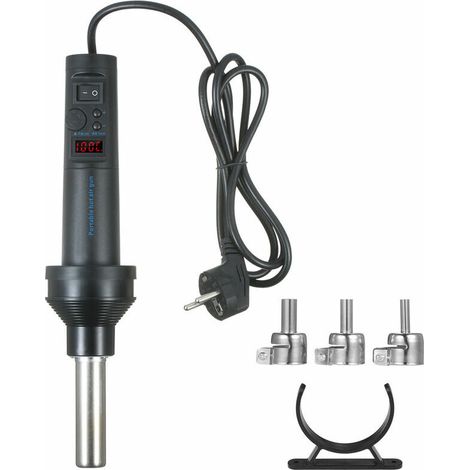 420W Mini Piet à Air Chaud Piet Thermique, écran Numérique, Température Et Débit D'Air Réglables Pour Le Bricolage, Le Thermorétractage, Le Séchage, Le Décapage De Peinture Etc (1/5)