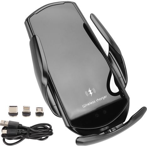 Wireless Magnetic Car Mount with Smart Sensor, Fast Air Vent Mount, 15W Charging, Black for Phone (1/5)
