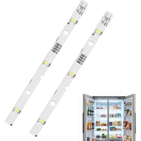 Barre Lumineuse LED pour Réfrigérateur Rongsheng/Hisense E349766 MDDZ-162A 1629348 DC12V 2W, Pièces de Rechange pour Réfrigérateur, Compatible Avec KIFF5017, KIFF5020, KIFF7017, KIFF7020, lot de 2 (1/5)