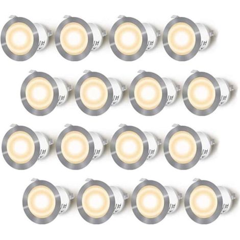 Spot LED encastrable - PZCC - 16 spots - IP67 étanche - 12V - Blanc chaud (1/4)