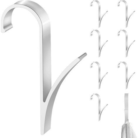 Set of 8 Towel Dryer Radiator Hooks - Waterproof and Durable Aerospace Aluminum - Round Radiator Hook - Bathroom Towel Hook - Towel Dryer Hook - Removable (1/5)