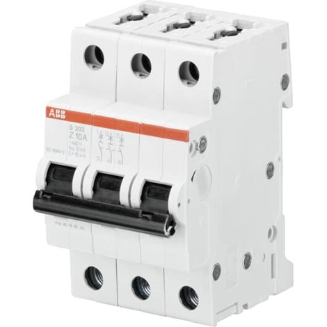 Disjoncteur S203 3P 2A Courbe Z Raccordement à vis - 10KA (3Modules) 2CDS253001R0278 ABB 353304