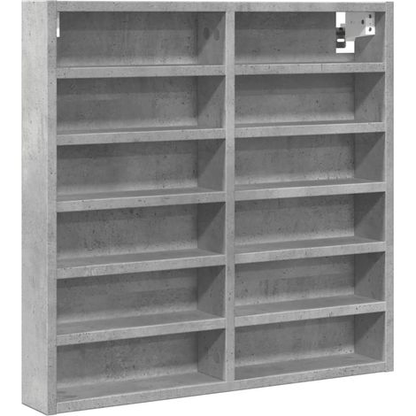 Vitrine Cabinet Concrete Grey 60x8.5x58 cm Engineered Wood vidaXL (1/5)