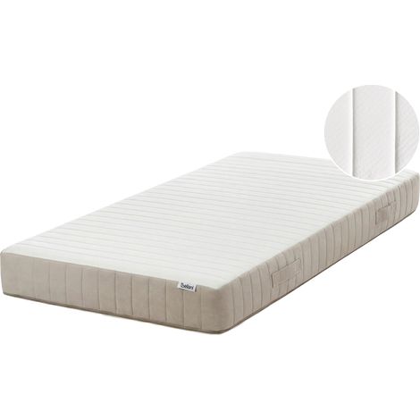 Colchón de muelles ensacados con asas relleno de látex firmeza media funda extraíble 7 zonas 90 x 200 cm Springy (1/5)