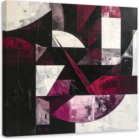 Wandbild Abstrakte Formen burgunderrot 30x30 cm