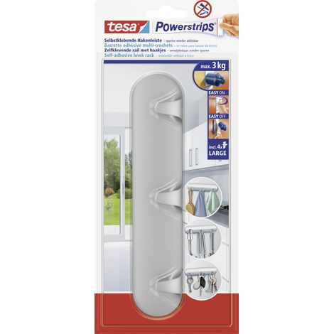 tesa Hakenleiste Powerstrip chrom Haushaltsklebeband & Klebehaken