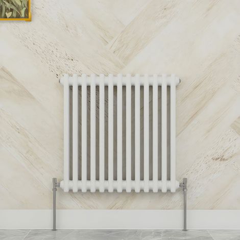 SKY Bathroom 600x605mm 2 Column Radiator Horizontal White Traditional Column Radiator (1/5)