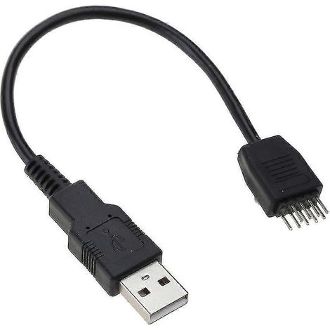Adaptateur de câble répartiteur USB mâle à 9 broches (1 à 1) (1/5)