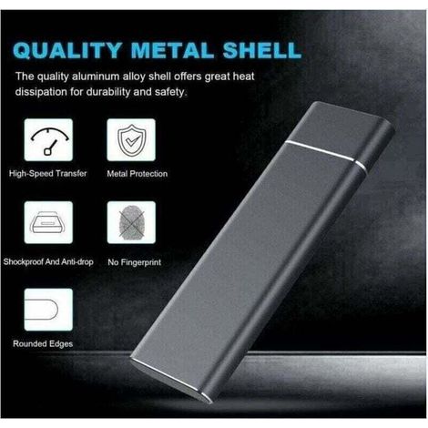 Disque dur externe portable SSD 2 To, SSD, disque dur externe portable haute vitesse (1/3)