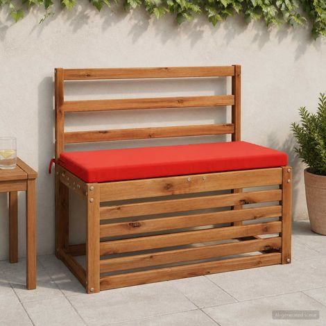 vidaXL Cojín de banco SOEST 100% Poliéster Rojo 80 x 40 x 5 cm (1/5)